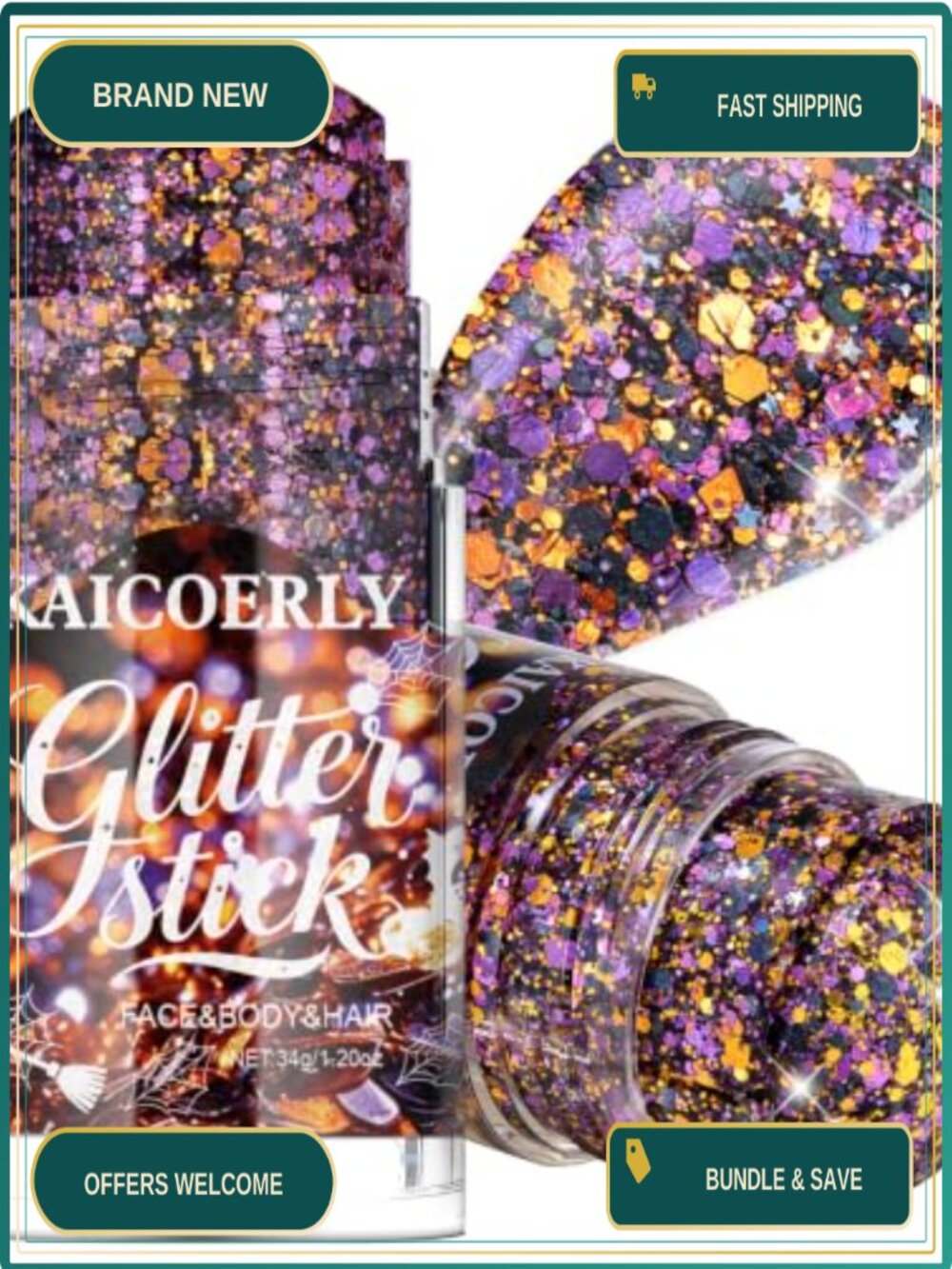 Holographic Body Glitter Stick Halloween Shimmer Makeup